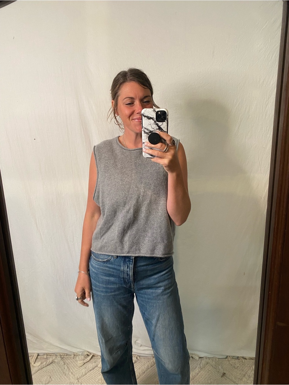 Babaton Cashmere Sleeveless Knit Muscle tee so darling and cute!